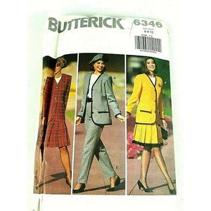 Butterick 6346 Jacket Skirt Pant Top Uncut Pattern